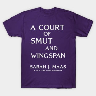 ACOTAR A Court of Smut and Wingspan White Purple T-Shirt